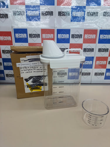 Caja hermética para detergente 1800 ml con vaso medidor